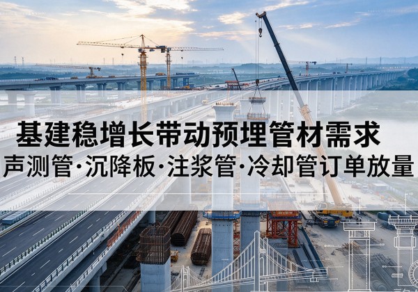 兰考基建稳增长带动预埋监测管材需求，声测管、沉降板、注浆管订单持续放量
